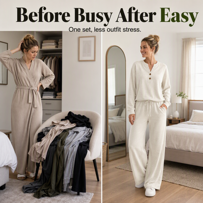 👗✨Women's Effortless Top & Wide-leg Pants Set✨𝘉𝘶𝘺 𝘢𝘯𝘺 2 𝘢𝘯𝘥 𝘨𝘦𝘵 𝘢𝘯 𝘦𝘹𝘵𝘳𝘢 10% 𝘥𝘪𝘴𝘤𝘰𝘶𝘯𝘵