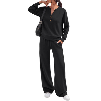 👗✨Women's Effortless Top & Wide-leg Pants Set✨𝘉𝘶𝘺 𝘢𝘯𝘺 2 𝘢𝘯𝘥 𝘨𝘦𝘵 𝘢𝘯 𝘦𝘹𝘵𝘳𝘢 10% 𝘥𝘪𝘴𝘤𝘰𝘶𝘯𝘵