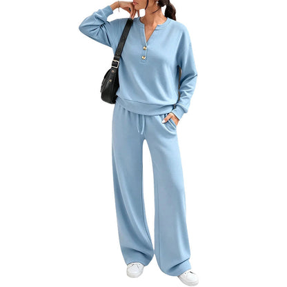 👗✨Women's Effortless Top & Wide-leg Pants Set✨𝘉𝘶𝘺 𝘢𝘯𝘺 2 𝘢𝘯𝘥 𝘨𝘦𝘵 𝘢𝘯 𝘦𝘹𝘵𝘳𝘢 10% 𝘥𝘪𝘴𝘤𝘰𝘶𝘯𝘵