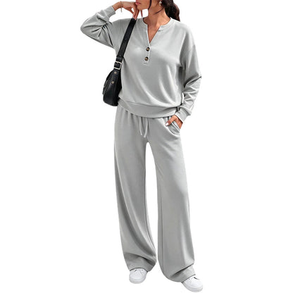 👗✨Women's Effortless Top & Wide-leg Pants Set✨𝘉𝘶𝘺 𝘢𝘯𝘺 2 𝘢𝘯𝘥 𝘨𝘦𝘵 𝘢𝘯 𝘦𝘹𝘵𝘳𝘢 10% 𝘥𝘪𝘴𝘤𝘰𝘶𝘯𝘵