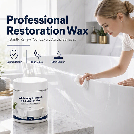 🛁✨ White Acrylic Bathtub Fine Scratch Repair Wax