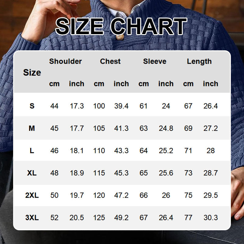 💯 Quality You Can Feel | Men's Textured Stand-Collar Knit Sweater