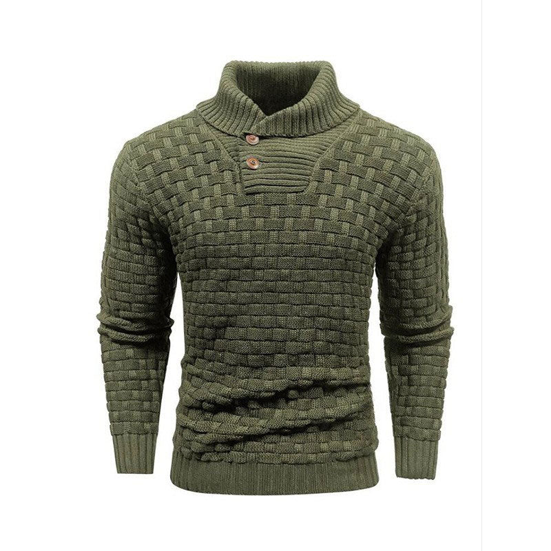 💯 Quality You Can Feel | Men's Textured Stand-Collar Knit Sweater