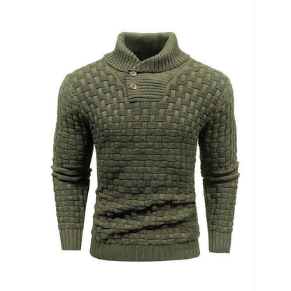 💯 Quality You Can Feel | Men's Textured Stand-Collar Knit Sweater