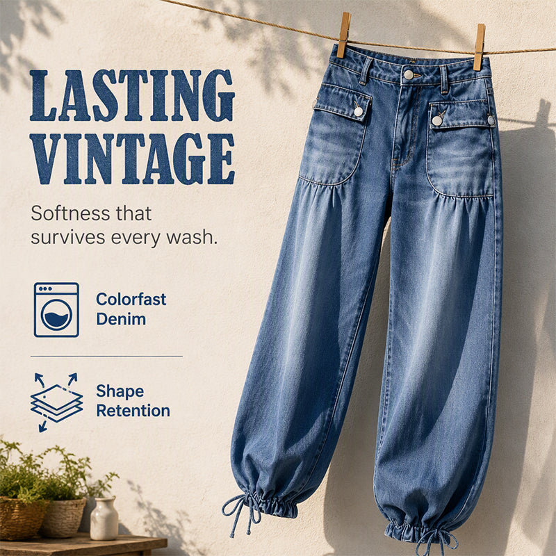👖 Shape It Your Way | Women's Adjustable-Hem Balloon Jeans