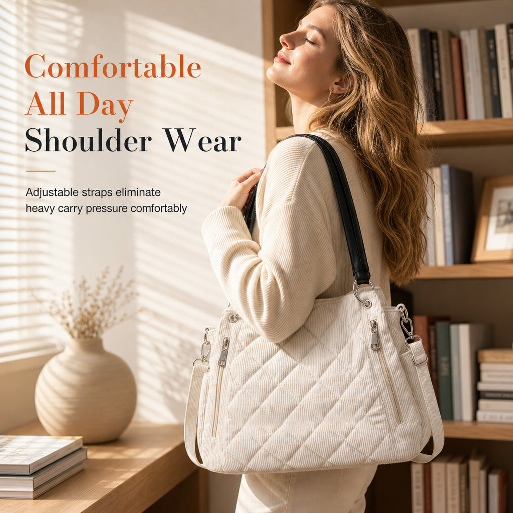 👜 More Space, Less Clutter | Women's Quilted 3-Way Shoulder Bag✨𝘉𝘶𝘺 𝘢𝘯𝘺 2 𝘢𝘯𝘥 𝘨𝘦𝘵 𝘢𝘯 𝘦𝘹𝘵𝘳𝘢 10% 𝘥𝘪𝘴𝘤𝘰𝘶𝘯𝘵
