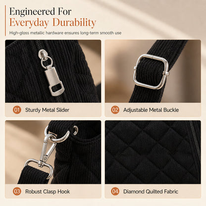 👜 More Space, Less Clutter | Women's Quilted 3-Way Shoulder Bag✨𝘉𝘶𝘺 𝘢𝘯𝘺 2 𝘢𝘯𝘥 𝘨𝘦𝘵 𝘢𝘯 𝘦𝘹𝘵𝘳𝘢 10% 𝘥𝘪𝘴𝘤𝘰𝘶𝘯𝘵