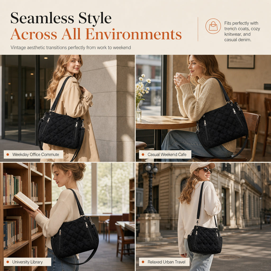 👜 More Space, Less Clutter | Women's Quilted 3-Way Shoulder Bag✨𝘉𝘶𝘺 𝘢𝘯𝘺 2 𝘢𝘯𝘥 𝘨𝘦𝘵 𝘢𝘯 𝘦𝘹𝘵𝘳𝘢 10% 𝘥𝘪𝘴𝘤𝘰𝘶𝘯𝘵