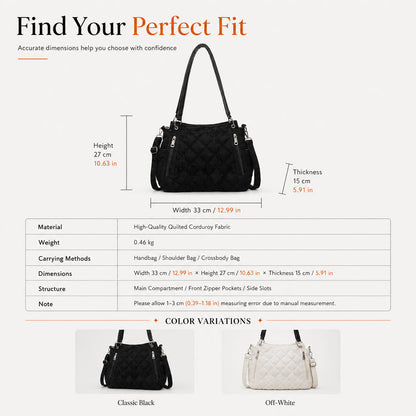 👜 More Space, Less Clutter | Women's Quilted 3-Way Shoulder Bag✨𝘉𝘶𝘺 𝘢𝘯𝘺 2 𝘢𝘯𝘥 𝘨𝘦𝘵 𝘢𝘯 𝘦𝘹𝘵𝘳𝘢 10% 𝘥𝘪𝘴𝘤𝘰𝘶𝘯𝘵