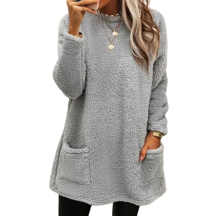 🔥☁️ Cozy Warmth, Easy Everyday Style | Women's Brushed-Lined Pocket Top