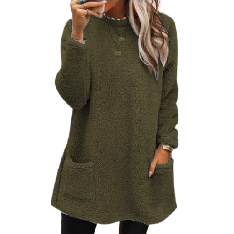 🔥☁️ Cozy Warmth, Easy Everyday Style | Women's Brushed-Lined Pocket Top
