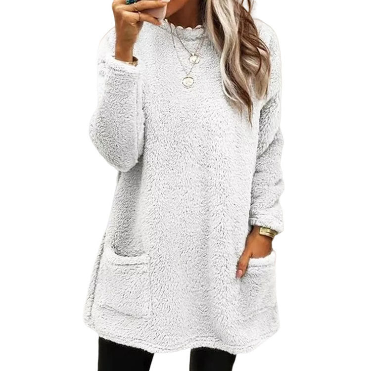 🔥☁️ Cozy Warmth, Easy Everyday Style | Women's Brushed-Lined Pocket Top