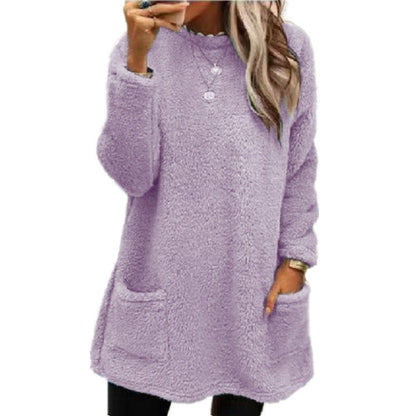 🔥☁️ Cozy Warmth, Easy Everyday Style | Women's Brushed-Lined Pocket Top