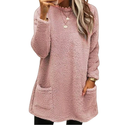 🔥☁️ Cozy Warmth, Easy Everyday Style | Women's Brushed-Lined Pocket Top