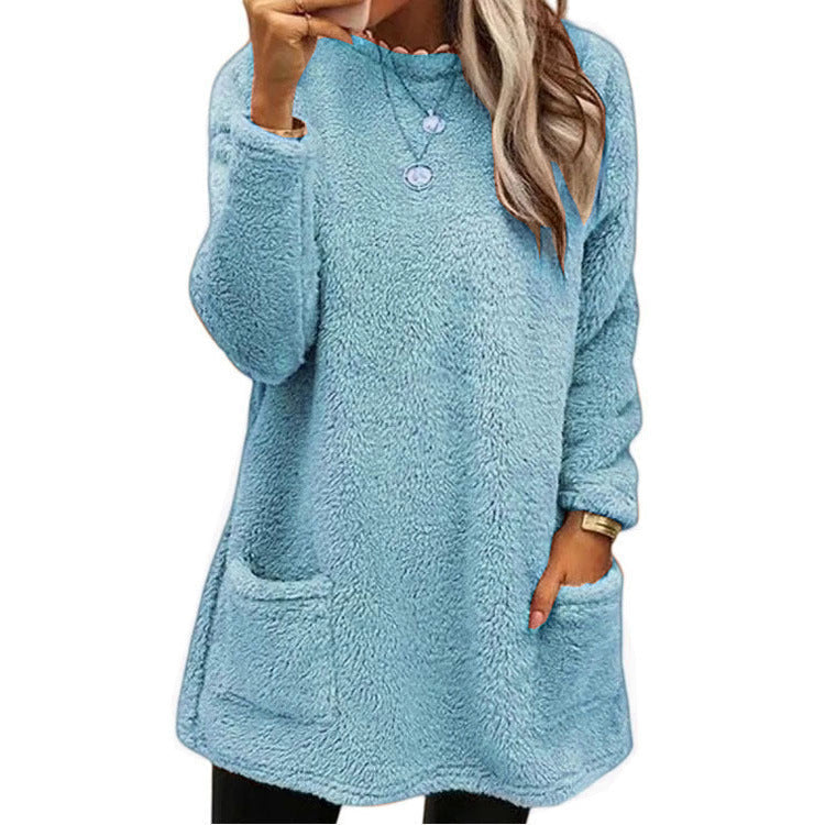🔥☁️ Cozy Warmth, Easy Everyday Style | Women's Brushed-Lined Pocket Top