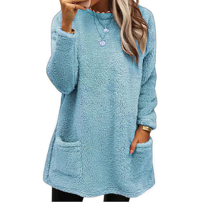 🔥☁️ Cozy Warmth, Easy Everyday Style | Women's Brushed-Lined Pocket Top
