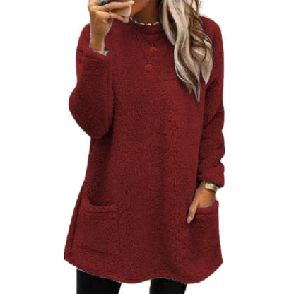 🔥☁️ Cozy Warmth, Easy Everyday Style | Women's Brushed-Lined Pocket Top