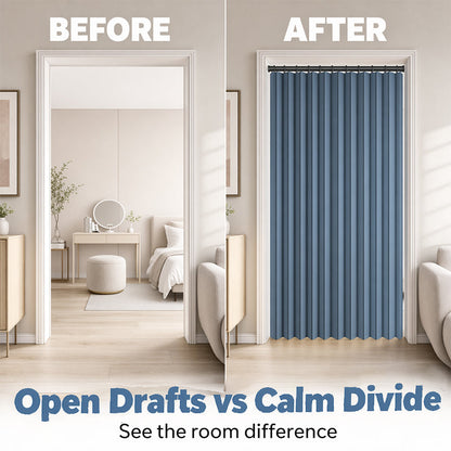 No-Drill Magnetic Accordion Door Curtain