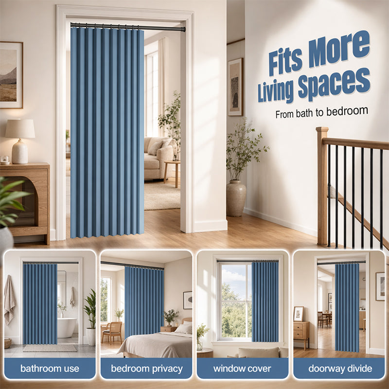 No-Drill Magnetic Accordion Door Curtain