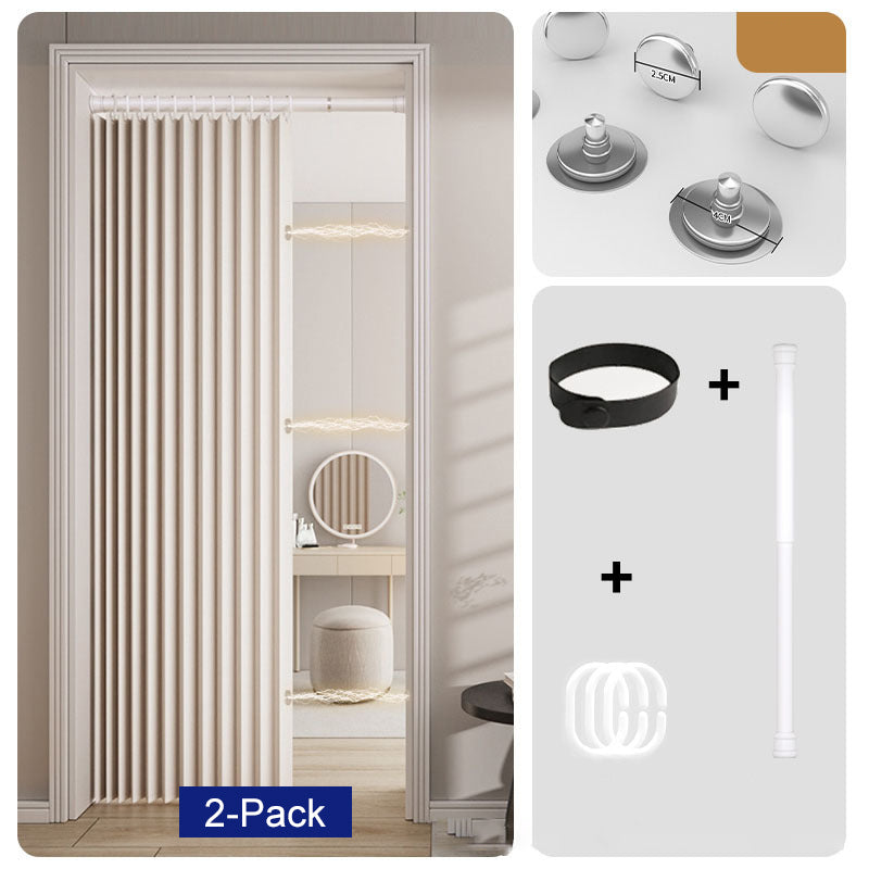 No-Drill Magnetic Accordion Door Curtain