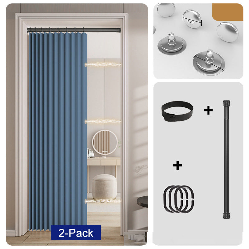 No-Drill Magnetic Accordion Door Curtain