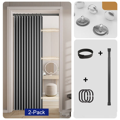 No-Drill Magnetic Accordion Door Curtain
