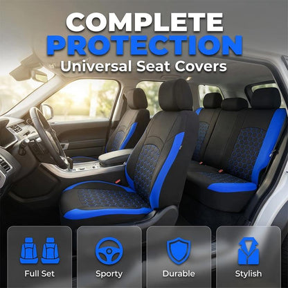 Universal 9-Piece Car Seat Cover Set for 5-Seat Vehicles
