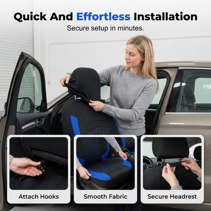Universal 9-Piece Car Seat Cover Set for 5-Seat Vehicles