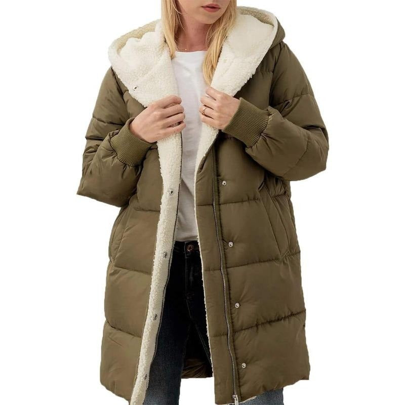 🥳🎉New Season Essentials!!🎉Women's Mid-Length Padded Coat with Hood