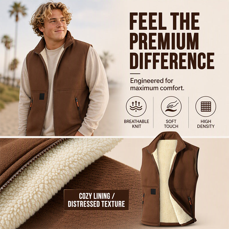 ❄️💕 Unisex Winter Plush-Lined Warm Vest