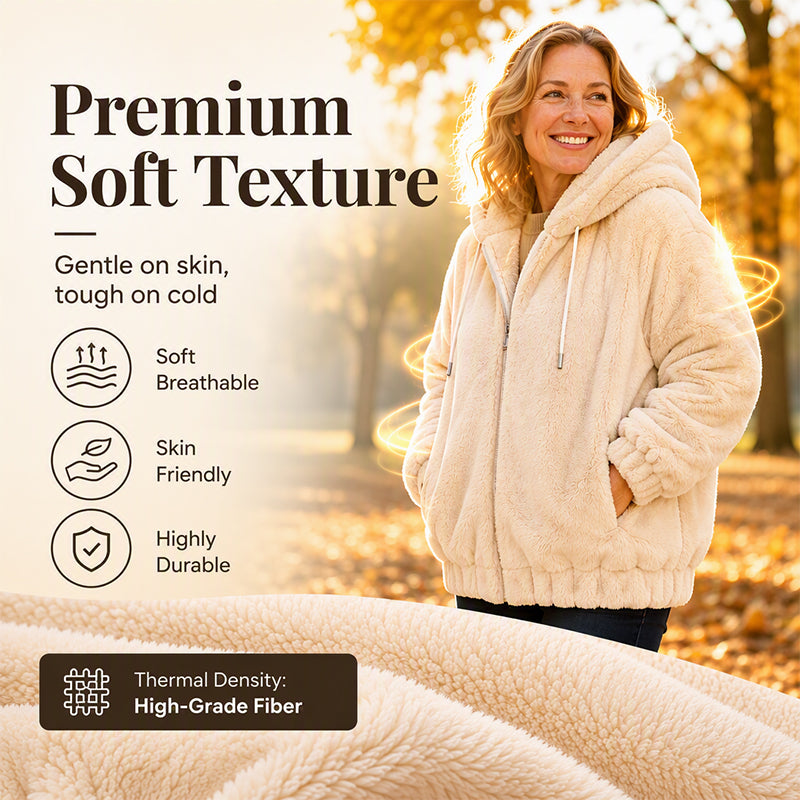 🔥☁️Soft & Skin-Friendly, Everyday Casual🧥 Women's Hooded Jacket – Comfortable Fabric & Relaxed Fit ✨
