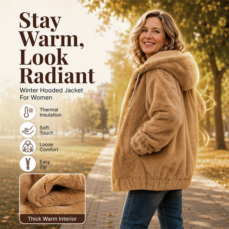 🔥☁️Soft & Skin-Friendly, Everyday Casual🧥 Women's Hooded Jacket – Comfortable Fabric & Relaxed Fit ✨