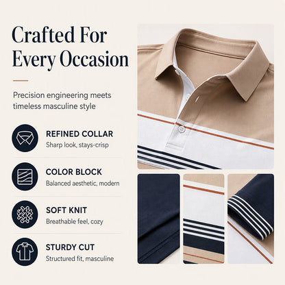 💖Black Friday Mega Deal – 50% off!💖Men's Classic Color-Block Striped Top