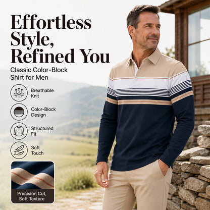 💖Black Friday Mega Deal – 50% off!💖Men's Classic Color-Block Striped Top