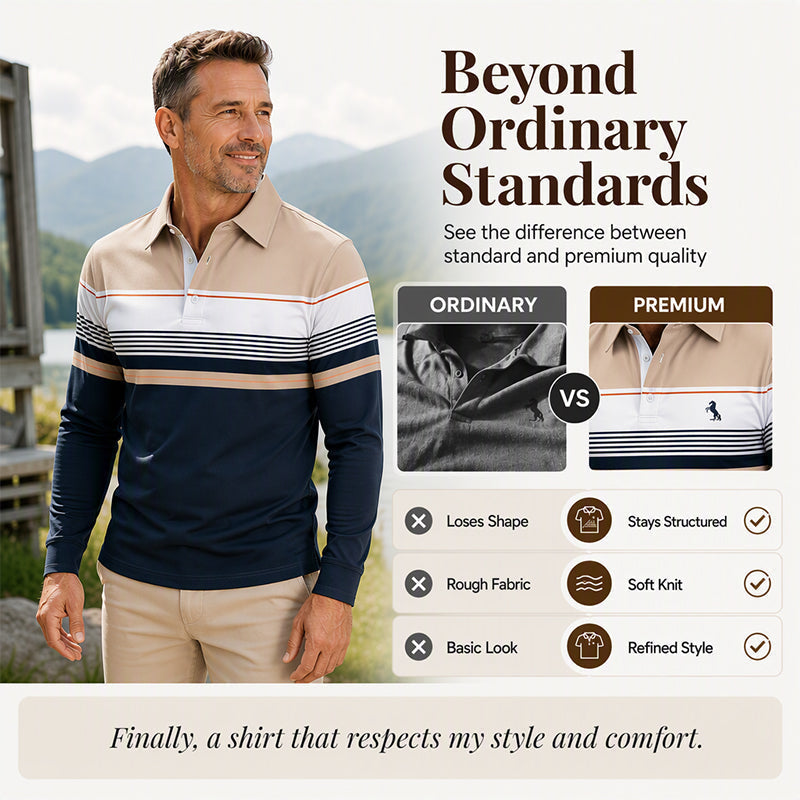💖Black Friday Mega Deal – 50% off!💖Men's Classic Color-Block Striped Top
