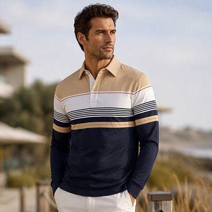 💖Black Friday Mega Deal – 50% off!💖Men's Classic Color-Block Striped Top