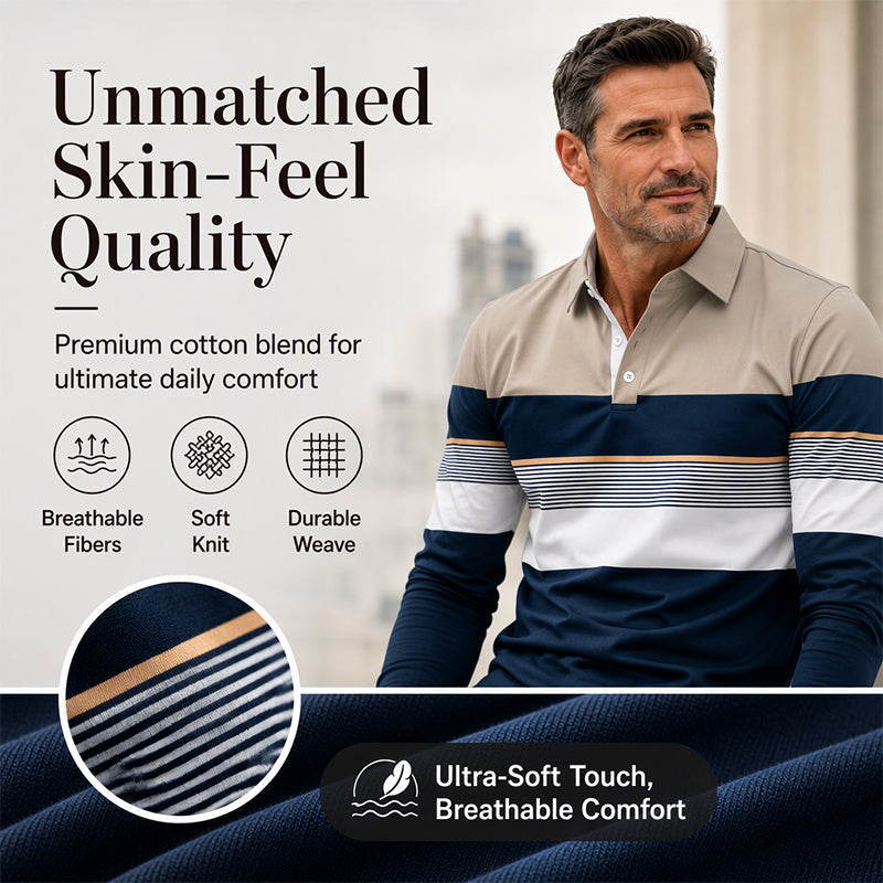 💖Black Friday Mega Deal – 50% off!💖Men's Classic Color-Block Striped Top