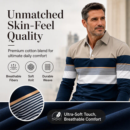 💖Black Friday Mega Deal – 50% off!💖Men's Classic Color-Block Striped Top