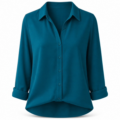 ⏳⏰Women Elegant Casual Long Sleeve Button Up Blouse