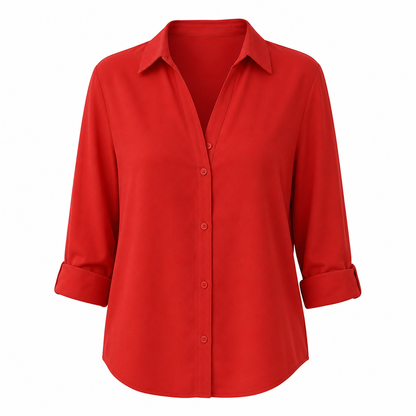 ⏳⏰Women Elegant Casual Long Sleeve Button Up Blouse