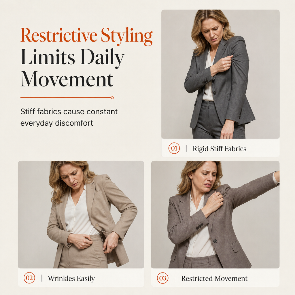💖✨Women's Elegant Autumn 2 Piece Outfit Set with Retro Long Sleeve Coat and Simple Trousers