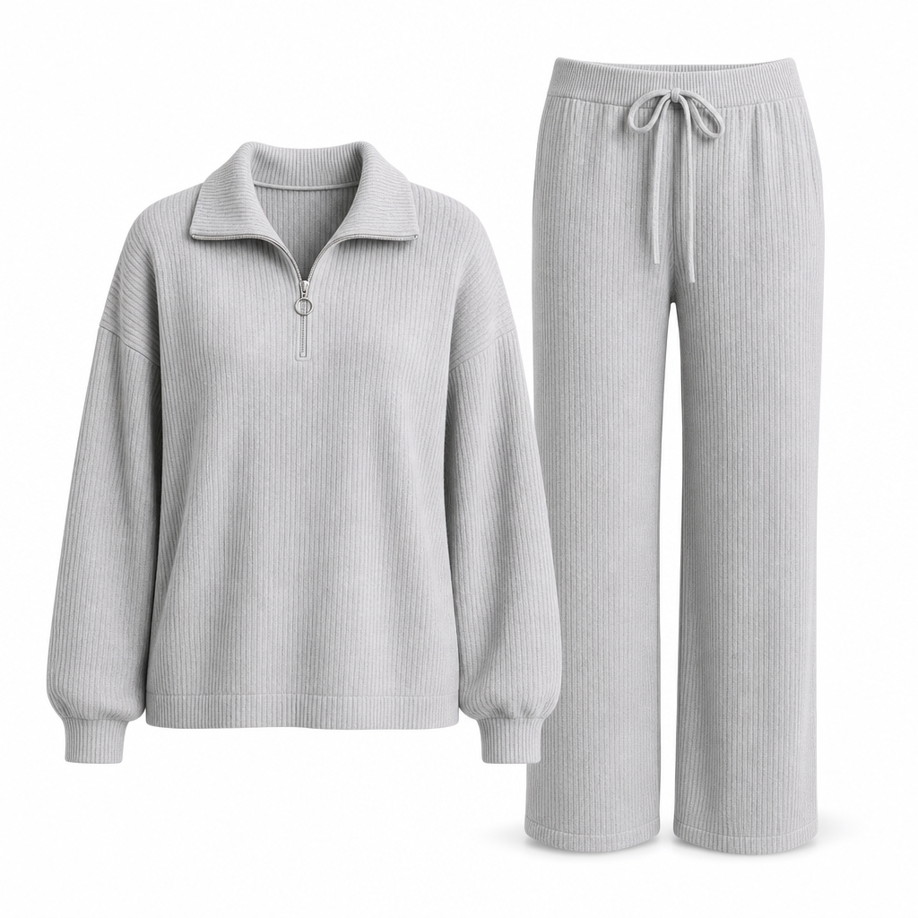 💕Women's Knitted Pullover & Wide-Leg Pants 2-Piece Set