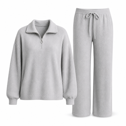 💕Women's Knitted Pullover & Wide-Leg Pants 2-Piece Set