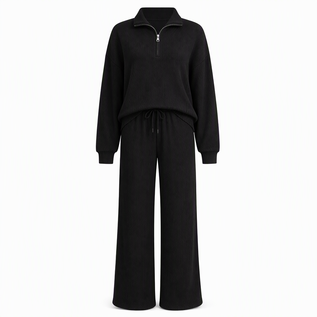 💕Women's Knitted Pullover & Wide-Leg Pants 2-Piece Set
