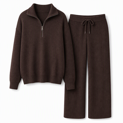 💕Women's Knitted Pullover & Wide-Leg Pants 2-Piece Set