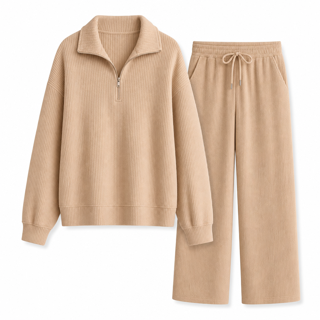 💕Women's Knitted Pullover & Wide-Leg Pants 2-Piece Set