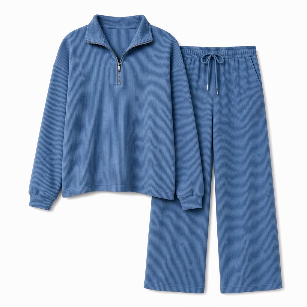 💕Women's Knitted Pullover & Wide-Leg Pants 2-Piece Set