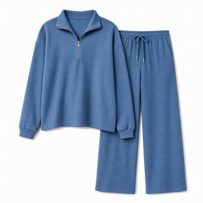 💕Women's Knitted Pullover & Wide-Leg Pants 2-Piece Set
