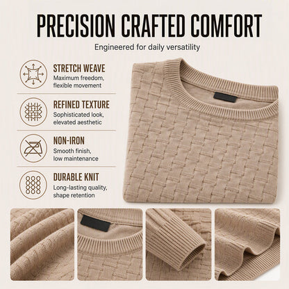 🧶 Men's Casual Crew Neck Knitted Sweater