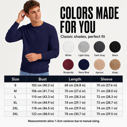 🧶 Men's Casual Crew Neck Knitted Sweater
